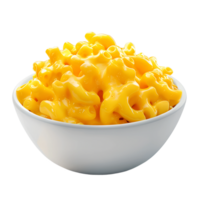 A bowl of macaroni and cheese is shown png