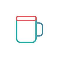 coffee mug icon design vector