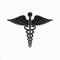 Caduceus Medical Icon on White Background Ideal for Healthcare and Medical Use vector