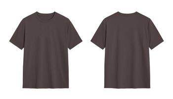 Mockup of a dark gray t shirt isolated on white. photo