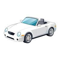 convertible car crystal white color illustration design on white background vector