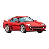 coupe car racing red color illustration design on white background vector