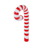 Candy Cane in White and Red - Medium High View at 45 Degrees png