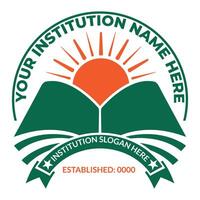 Logo design template for school and educational institute vector