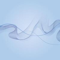 Abstract background design with blue wavy line vector