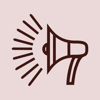 Megaphone Icon,Loudspeaker line icon.Silhouette. Sign. Symbol .Button. vector