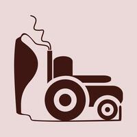 Field tractor icon.field tractor icon for web design. vector