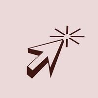 click icon, cursor clicking icon. symbol in trendy flat style. vector