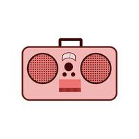 Old Retro Media Music and Radio Player. vector