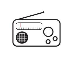 Old Retro Media Music and Radio Player. Flat Icon Design. vector