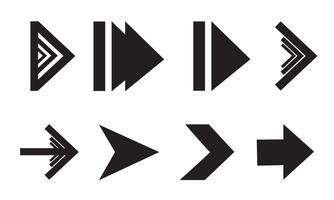 Set of black arrow. arrow illustration and collection. arrows icon. vector
