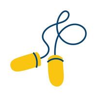 Earplugs for sleep on laces. Item for bedtime. Improving sleep and treating insomnia vector