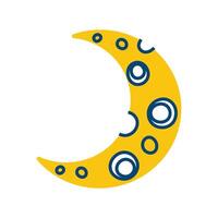 Crescent new moon. Decorative element for design vector