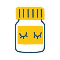 Sleeping pills or melatonin. Item for bedtime. Improving sleep and treating insomnia vector