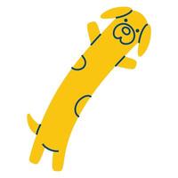 Hug pillow for sleeping in shape of a dog. Item for bedtime. Improving sleep and treating insomnia vector