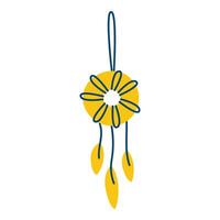 Decorative dream catcher. Item for bedtime. Improving sleep and treating insomnia vector