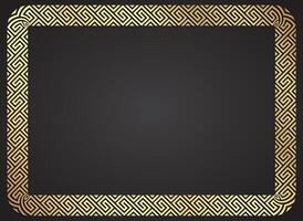 geometric ornament decorative gold frame background vector