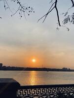 sunset in the city photo