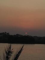 sunset in the city photo