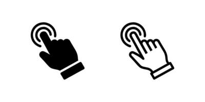 Touch icon. Black illustration isolated on white background for graphic and web design. vector