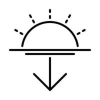 Sunset weather icon illustration vector