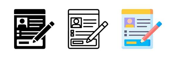 Registration icon. Black illustration isolated on white background for graphic and web design. vector