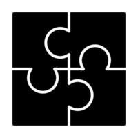 Teamwork and Puzzle Pieces Icon vector
