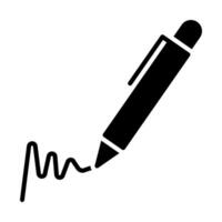 Signature and Contract Icon vector