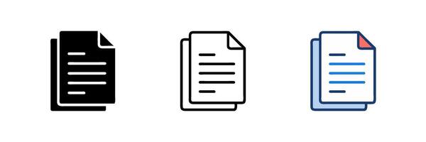 Document icon. Illustration isolated for graphic and web design. vector