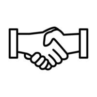 Handshake business agreement icon vector