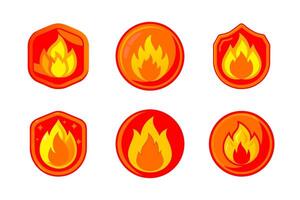 Set of Fire icons. flat style. fire icon set perfect for any purpose vector
