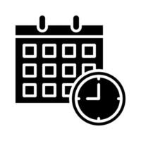 Time and calendar schedule icon vector