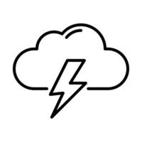 Cloud and lightning finance disruption icon vector