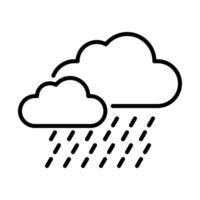 Drizzle and cloud weather icon vector