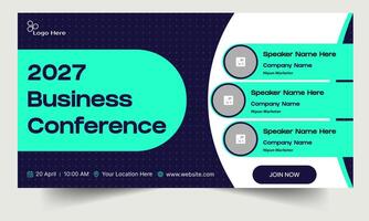Best business webinar banner template design, webinar banner design, online business conference banner, fully customizable eps 10 file format vector