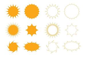 Sunburst Abstract Shapes and Geometric Design vector