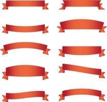 Red Gradient Ribbons Abstract Design for Graphics and Decorations vector