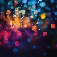 Abstract colorful bokeh design background photo