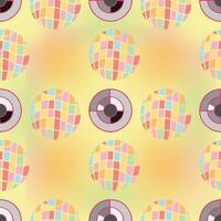 Colorful abstract design featuring disco balls in a playful pattern on a bright background vector