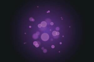 Beautiful purple light effect on dark background, glare, beautiful diffused light, bokeh effect vector