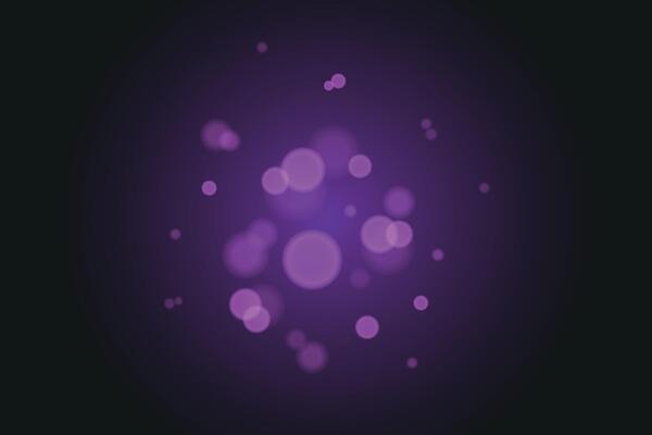 Beautiful purple light effect on dark background, glare, beautiful diffused light, bokeh effect