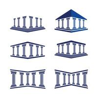 Bank, museum or library 3d icon. Classical architecture building with columns. flat illustration easy to edit and customize. . Column pillar parthenon landmark. illustration flat architectu. vector