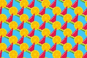 Summer seamless pattern background with summer icons vector