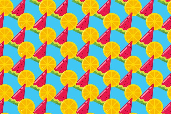 Summer seamless pattern background with summer icons