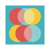 Abstract bauhaus Art Background Template vector