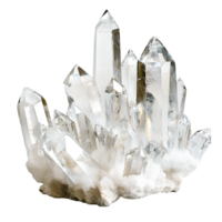 Sparkling Clear Quartz Crystal Cluster png