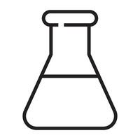 Flask line icon. vector