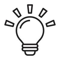 light bulb line icon. vector