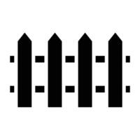 fence black icon. vector