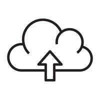 Upload line icon. vector